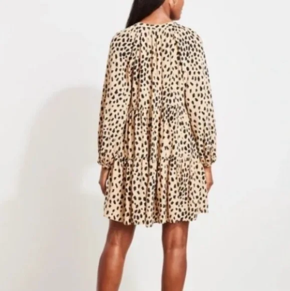 Vineyard Vines Wild Spotted Tiered Leopard Dress XS - Picture 3 of 7